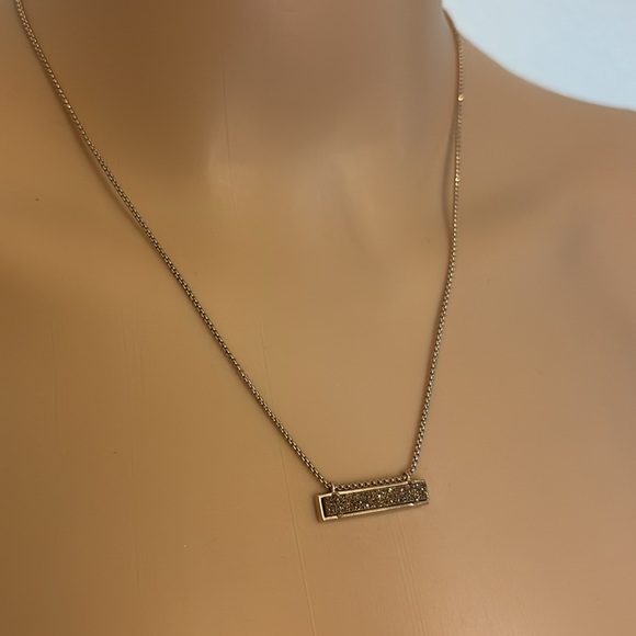 Kendra Scott Leanor Necklace in Rose Gold Tone Drusy necklace - Picture 2 of 10